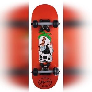 Tropical Skull Snake Satellite Mini Skateboard
